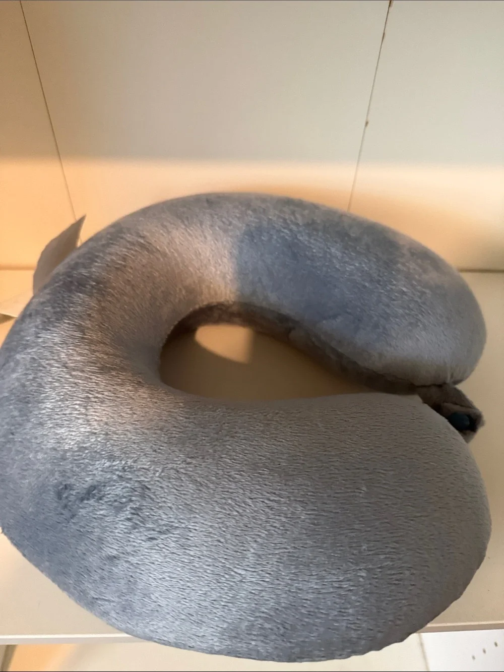Bon Voyage Travel Plush Neck Pillow in Soft Blue.